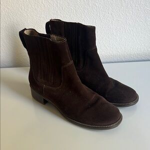 Brown Suede Ankle Boots